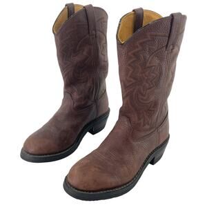 Rocky Brown Leather Western Boots Women’s Size 8 Wide Preowned